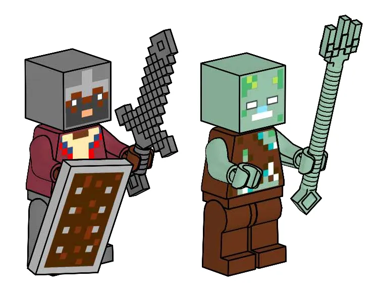 LEGO 662405-1 Netherite Knight and Zombie