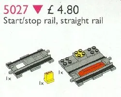 LEGO 5027-1 Start-Stop Rail and Straight Rail