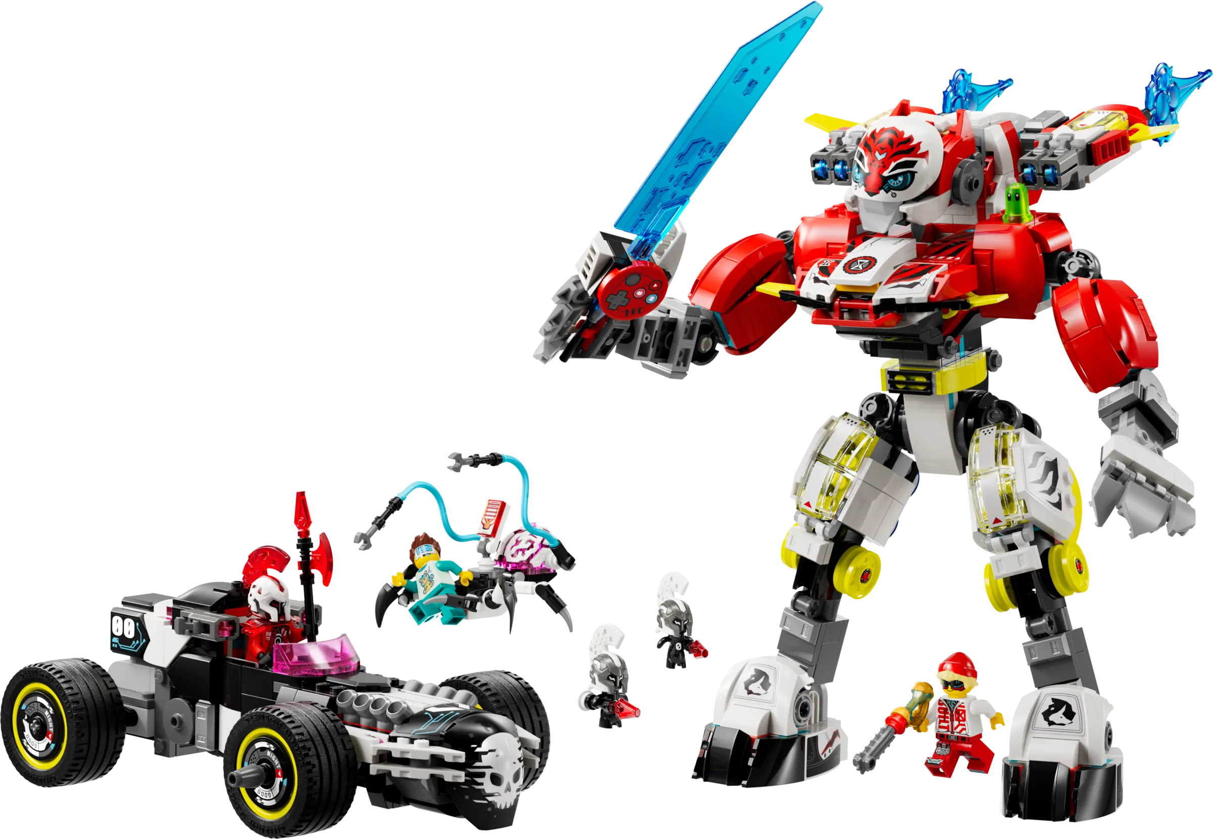 LEGO 71497-1 Cooper's Tiger Mech & Zero's Hot Rod Car