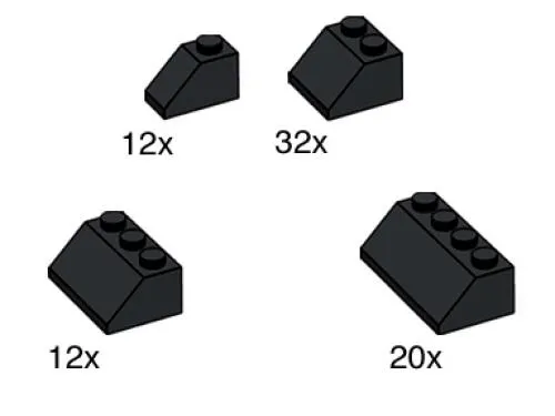 LEGO 10161-1 Black Roof Tiles