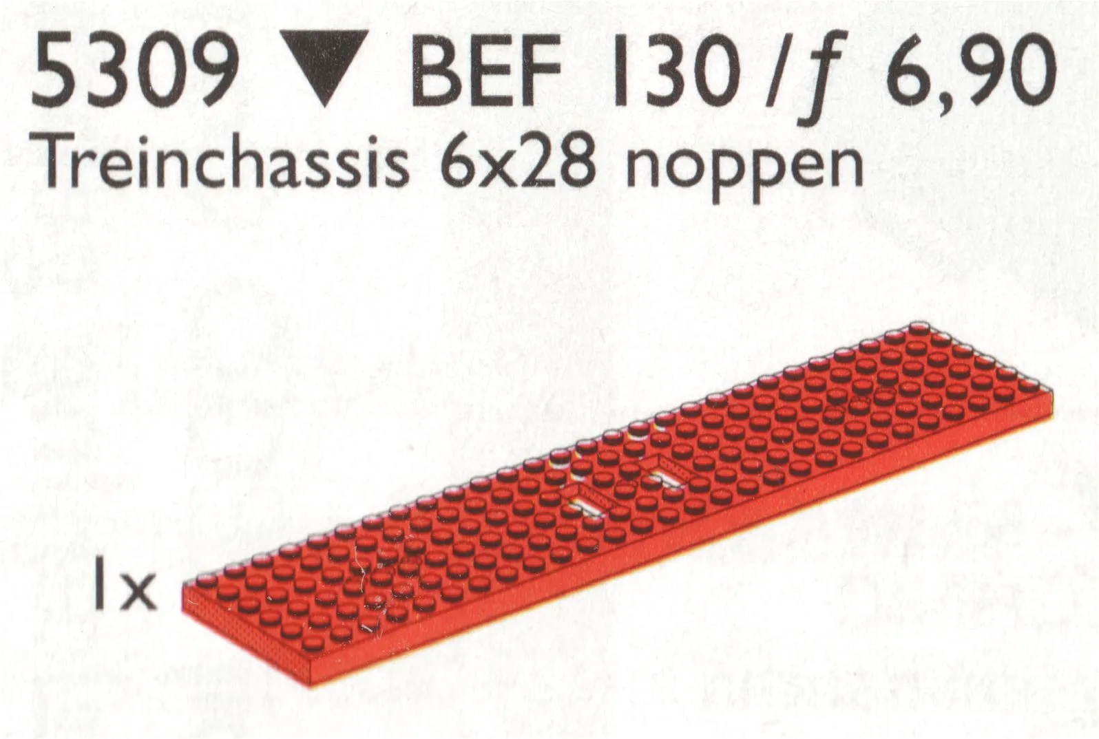 LEGO 5309-1 Wagon Plate, Red (6 x 28)