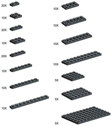 LEGO 970683-1 Black Plates - Large Package