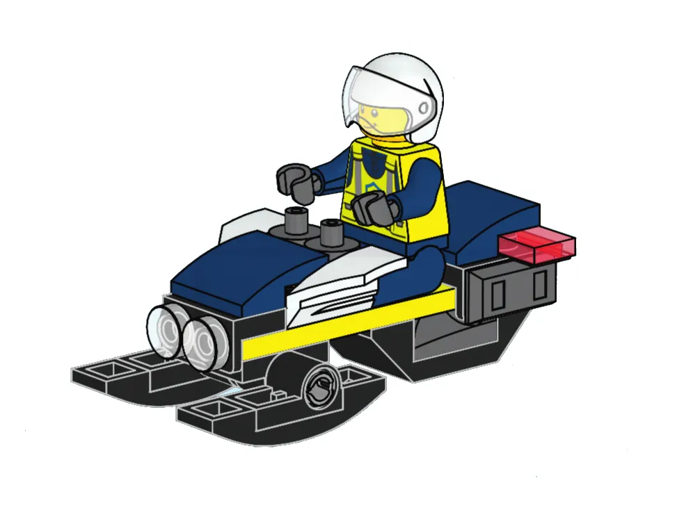 LEGO L0002220-1 Police on Snowmobile