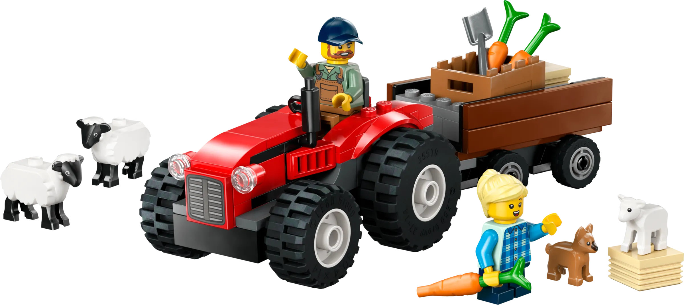 LEGO 60461-1 Red Farm Tractor with Trailer & Sheep