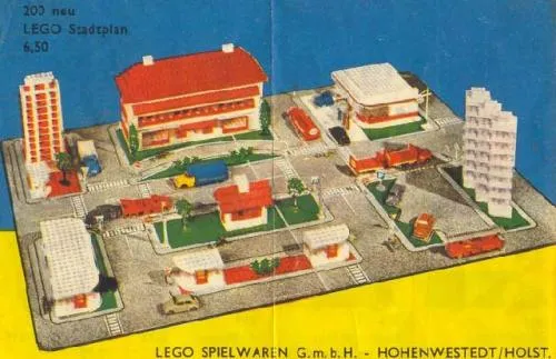 LEGO 200-4 LEGO Town Plan Board, Continental European Cardboard Version