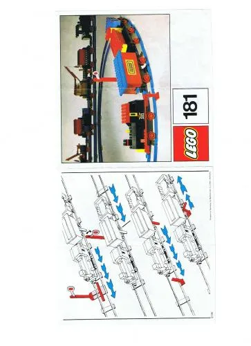 LEGO 181-1 Complete Train Set with Motor, Signals and Switch