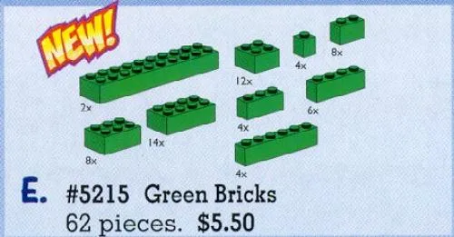 LEGO 5215-1 Bricks Assorted, Green