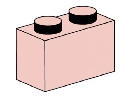LEGO 10003-1 1 x 2 Sand Red Bricks