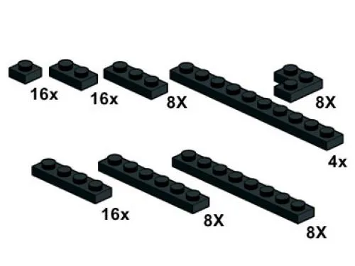 LEGO 10061-1 Black Plates 1 x n