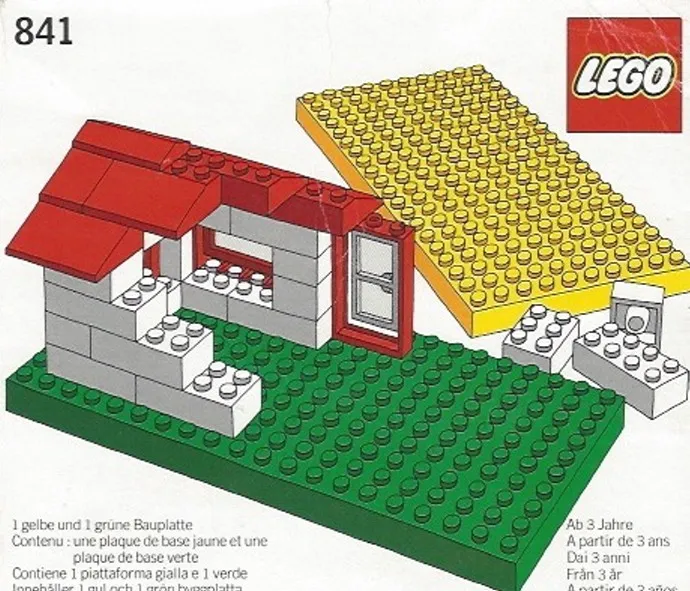 LEGO 841-1 Baseplates, Green and Yellow