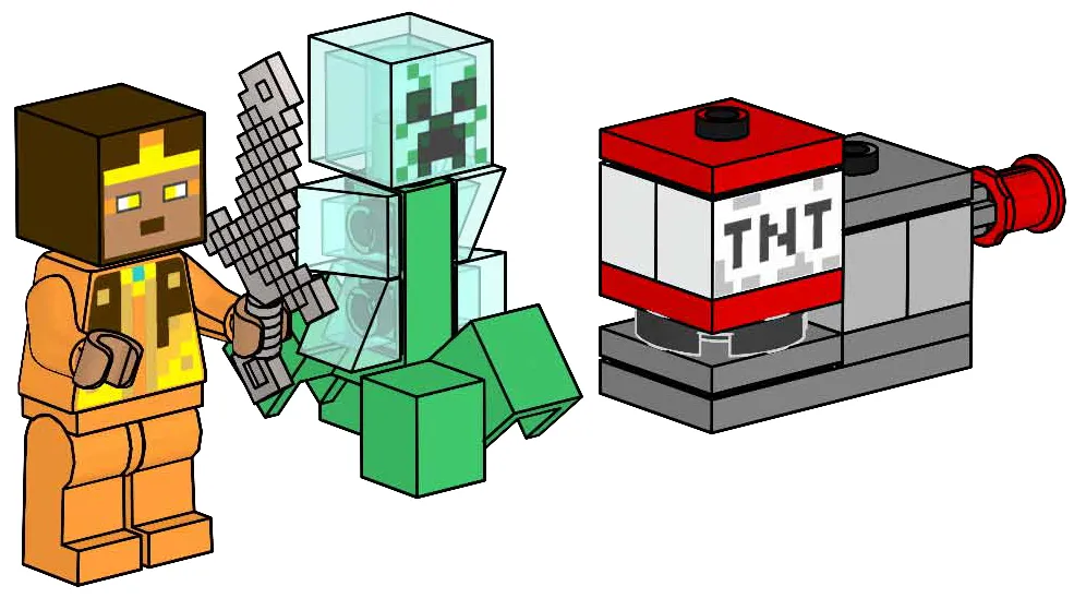 LEGO 662406-1 Golden Knight and Charged Creeper