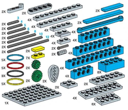 LEGO 970679-1 Special Elements For Mechanical Engineering Set