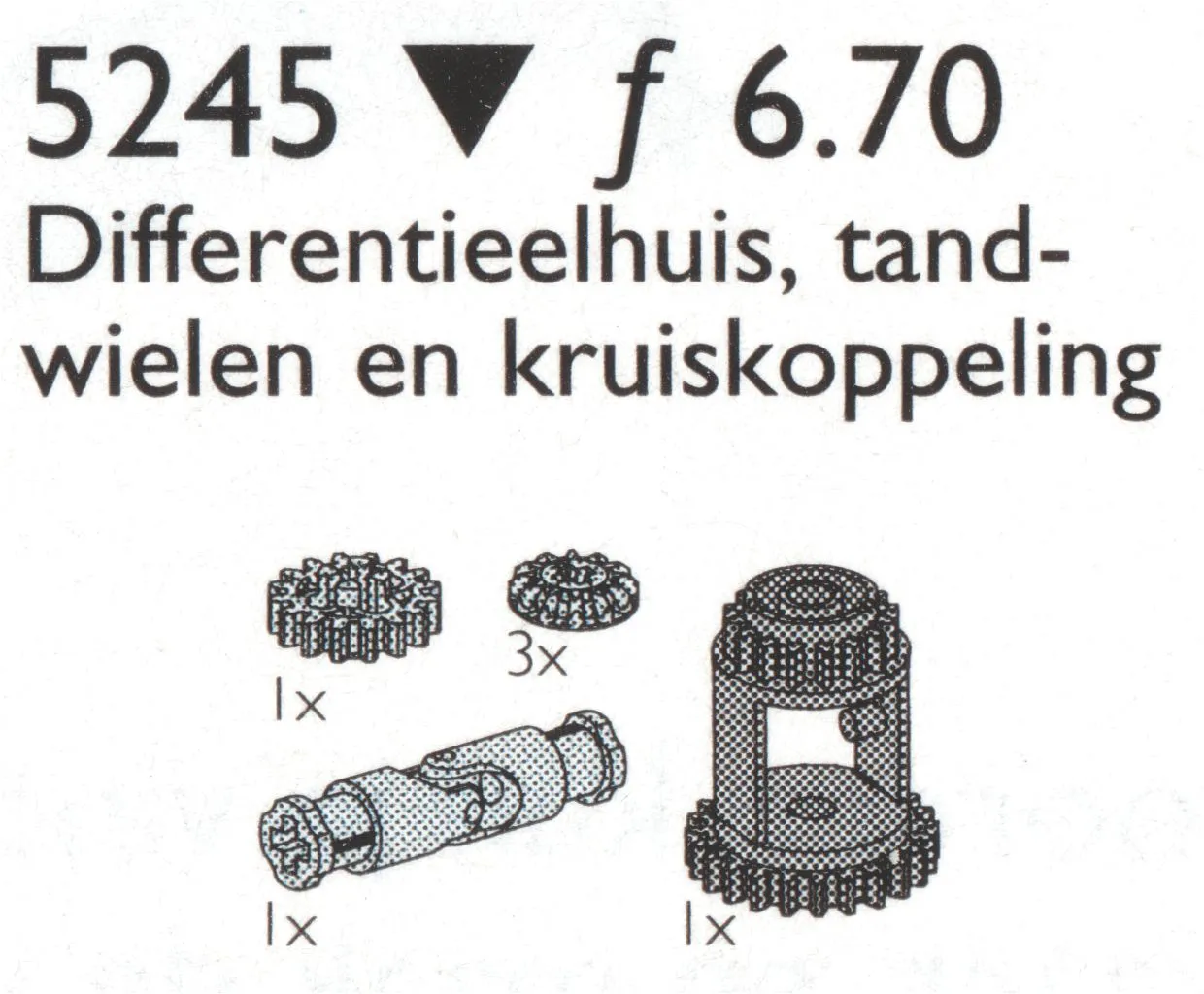 LEGO 5245-1 Differential Gears / Universal Joint, Differential Housing and Wheels