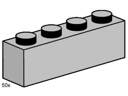 LEGO 3469-1 1 x 4 Light Gray Bricks