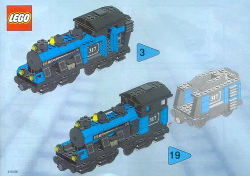 LEGO 3741-1 Large Locomotive (base unit without color trim elements)