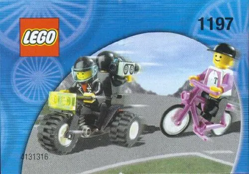 LEGO 1197-1 Telekom Race Cyclist and Television Motorbike