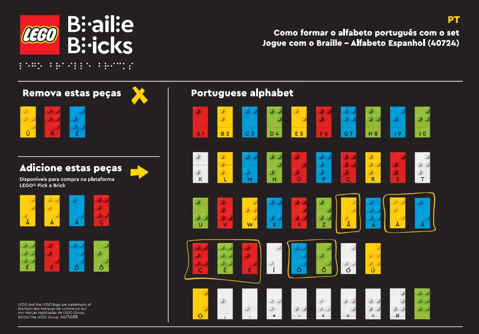 LEGO EG00140-1 Braille - Portugal/Brazil Alphabet
