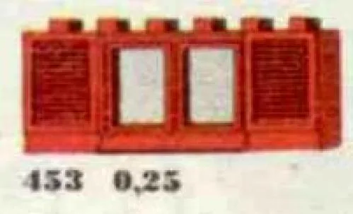 LEGO 453-2 1 x 6 x 2 Shuttered Windows, Red or White