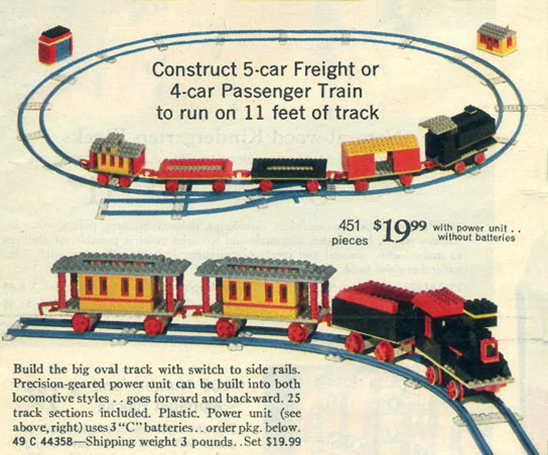 LEGO 118-3 Motorized Freight or Passenger Train (Sears Exclusive)