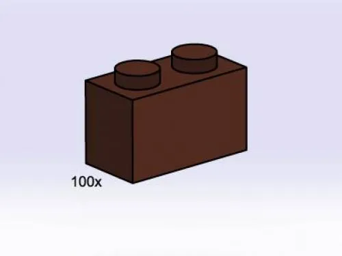 LEGO 3751-1 1 x 2 Brown Bricks
