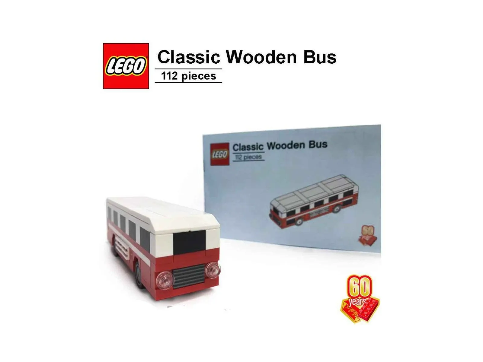 LEGO 6258622-1 60th Anniversary Classic Wooden Bus