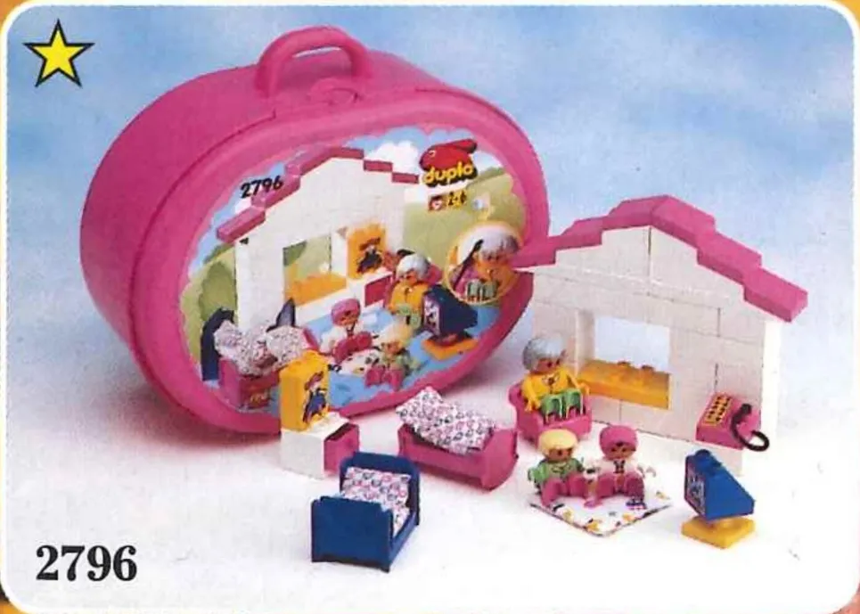 LEGO 2796-1 Pink Carry Case (Playhouse Carry Case)