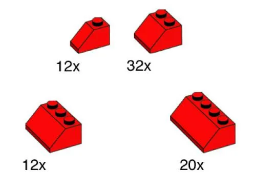 LEGO 10163-1 Red Roof Tiles