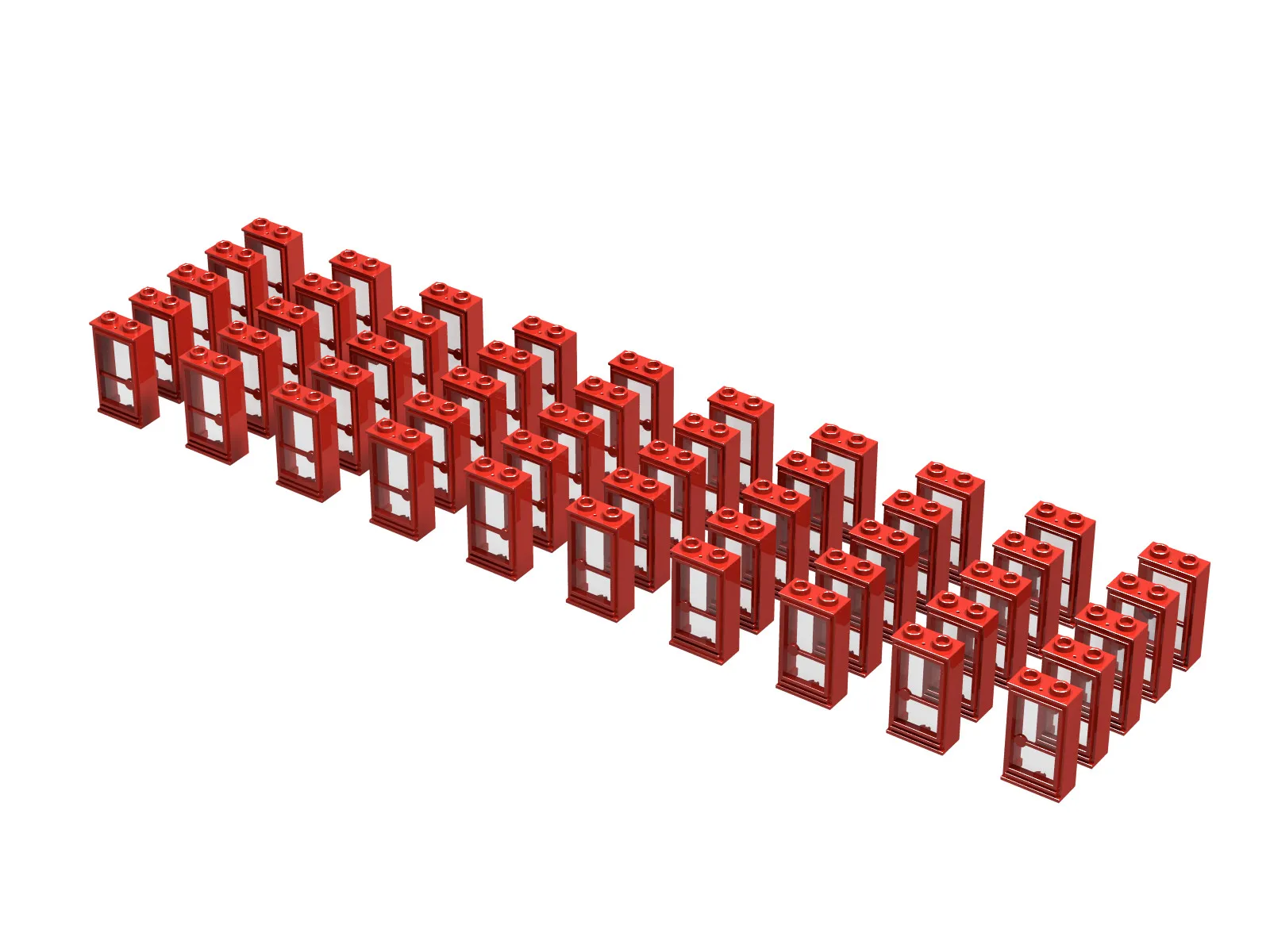 LEGO 460-2R 1 x 2 x 3 Doors Refill, Red
