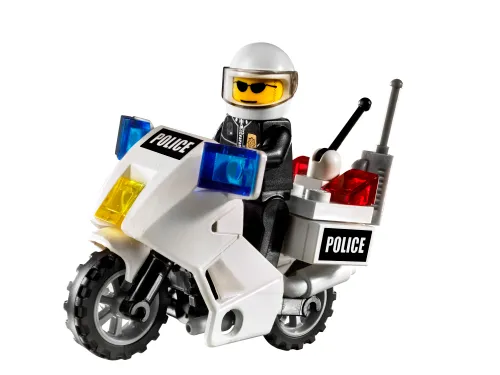 LEGO 7235-1 Police Motorcycle (Black Sticker Version)