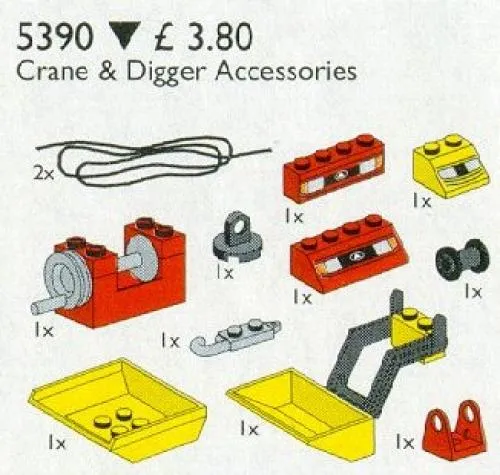 LEGO 5390-1 Crane and Digger Accessories