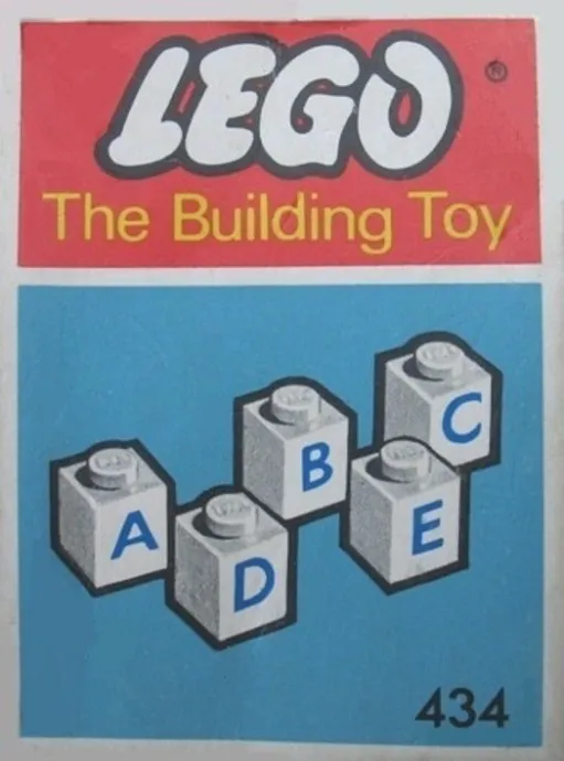 LEGO 434-1 50 lettered bricks (The Building Toy)