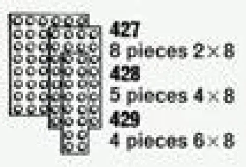 LEGO 427-1 8 Plates 2 x 8 (The Building Toy)