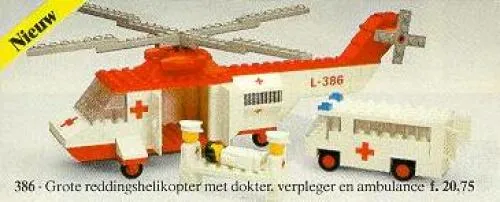 LEGO 386-1 Helicopter and Ambulance
