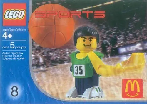 LEGO 7918-1 McDonald's Sports Set Number 8 - Green Basketball Player #35