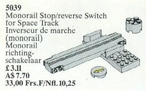 LEGO 5039-1 Monorail Stop / Reverse Switch