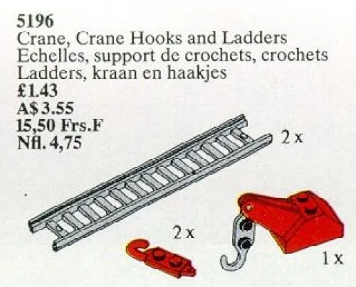 LEGO 5196-1 Crane, Crane Hooks and Ladders