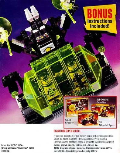 LEGO 4741-1 Blacktron Super Vehicle (Value 3-Pack)
