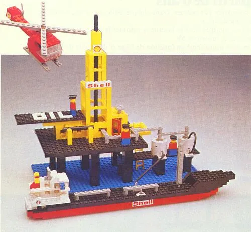 LEGO 373-1 Offshore Rig with Fuel Tanker