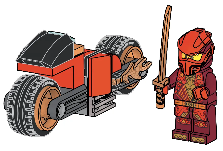 LEGO 951466-1 Kai with Motorcycle