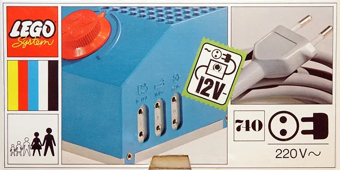 LEGO 740-2 12V Transformer for 220V Pack