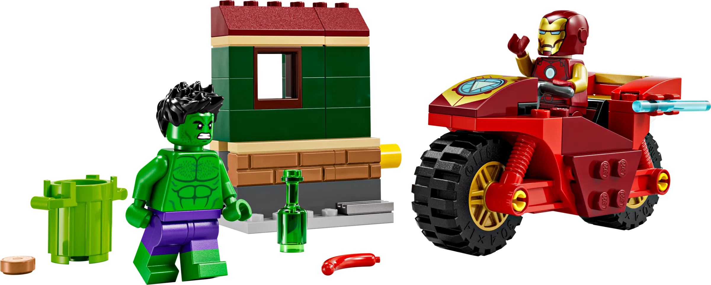 LEGO 76287-1 Iron Man with Bike and The Hulk