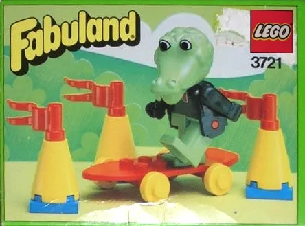 LEGO 3721-1 Clive Crocodile on Skateboard