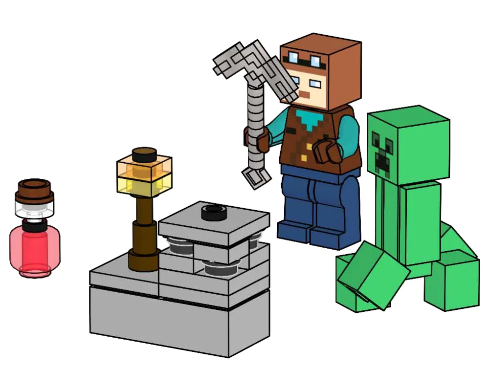 LEGO 662204-1 Miner with Creeper and Ores