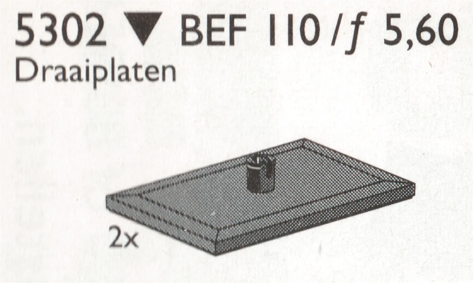 LEGO 5302-1 Bogieplates, Black