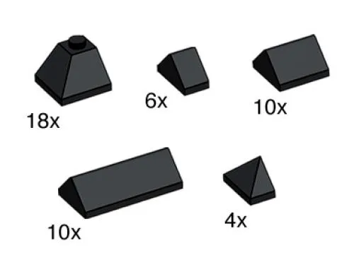 LEGO 10160-1 Black Ridge Roof Tiles
