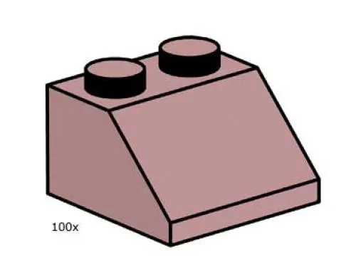 LEGO 10114-1 2 x 2 Sand Red Roof Tiles