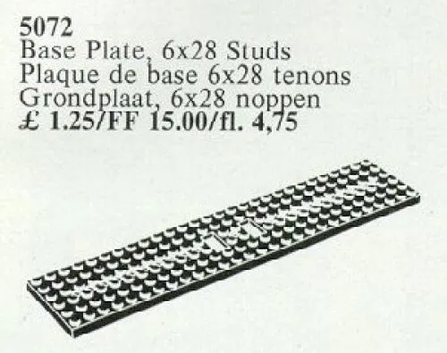 LEGO 5072-1 Wagonplate, 6 x 28 Studs