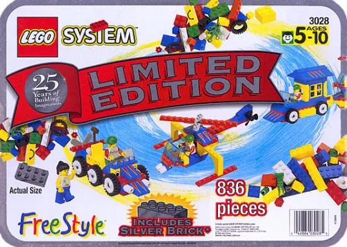 LEGO 3028-1 25th Anniversary Silver Tub