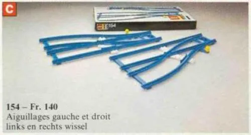 LEGO 154-1 Switch Track - 1 Right and 1 Left