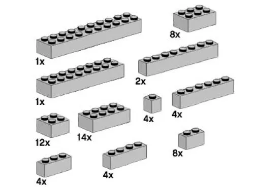 LEGO 10145-1 Assorted Light Gray Bricks